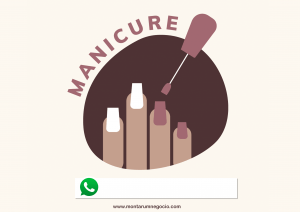 plaquinha de manicure