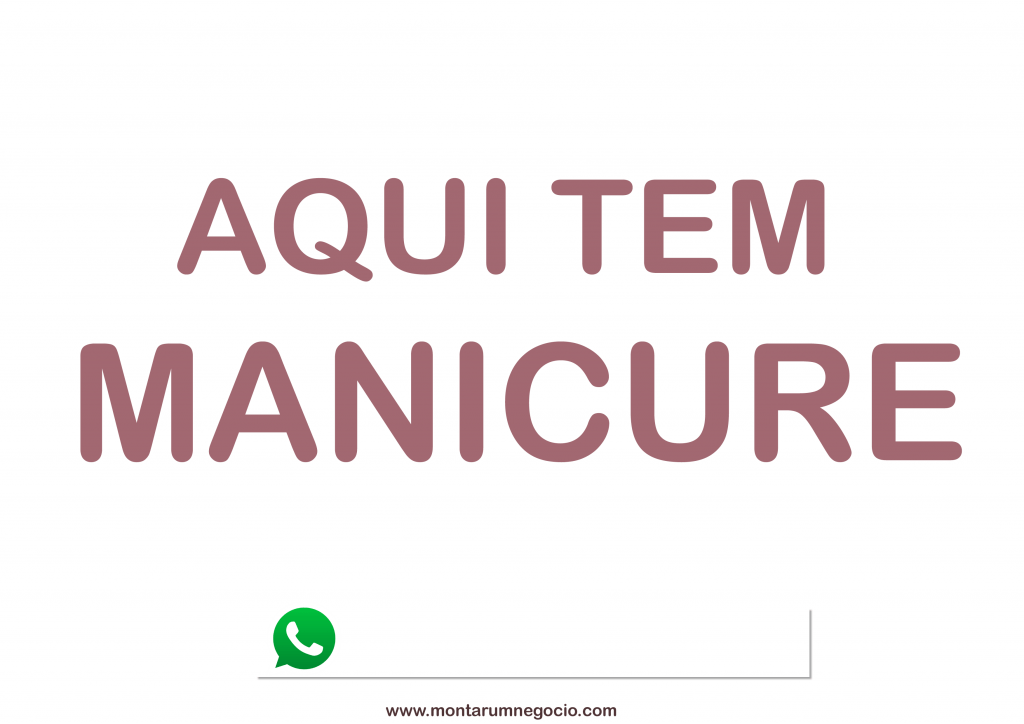 plaquinha de manicure para editar grátis