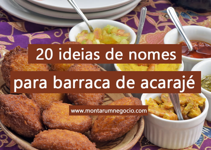 nomes para barraca de acarajé