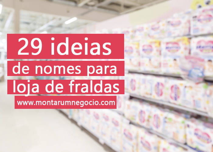 nomes para lojas de fraldas