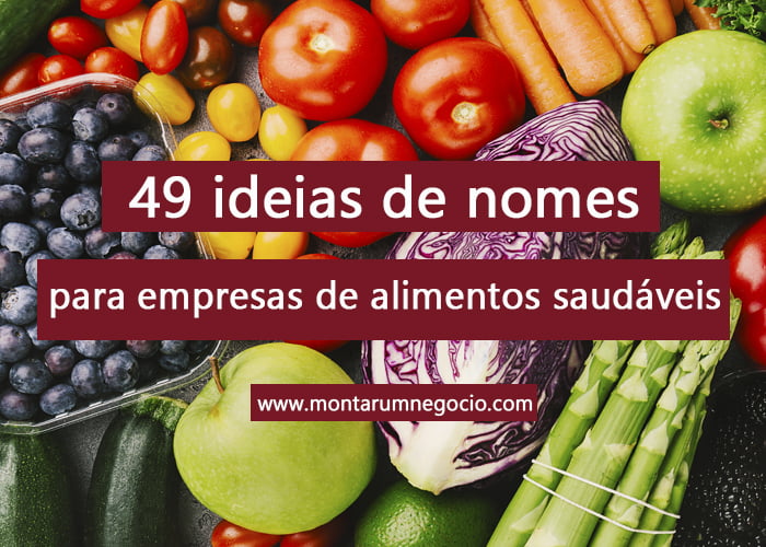 nomes criativos para empresas de alimentos saudáveis