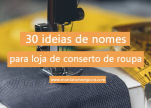 nomes para loja de conserto de roupas