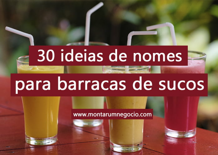 nomes para barracas de sucos