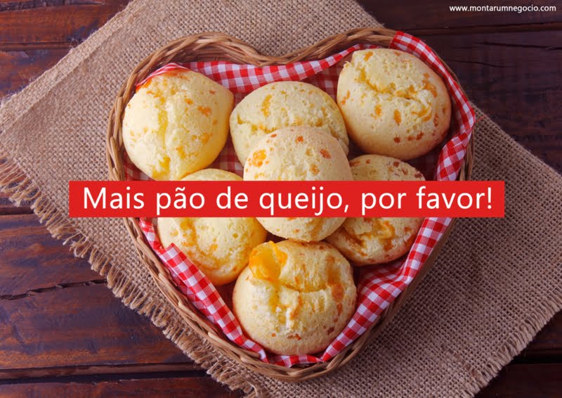 Propaganda para vender pão de queijo