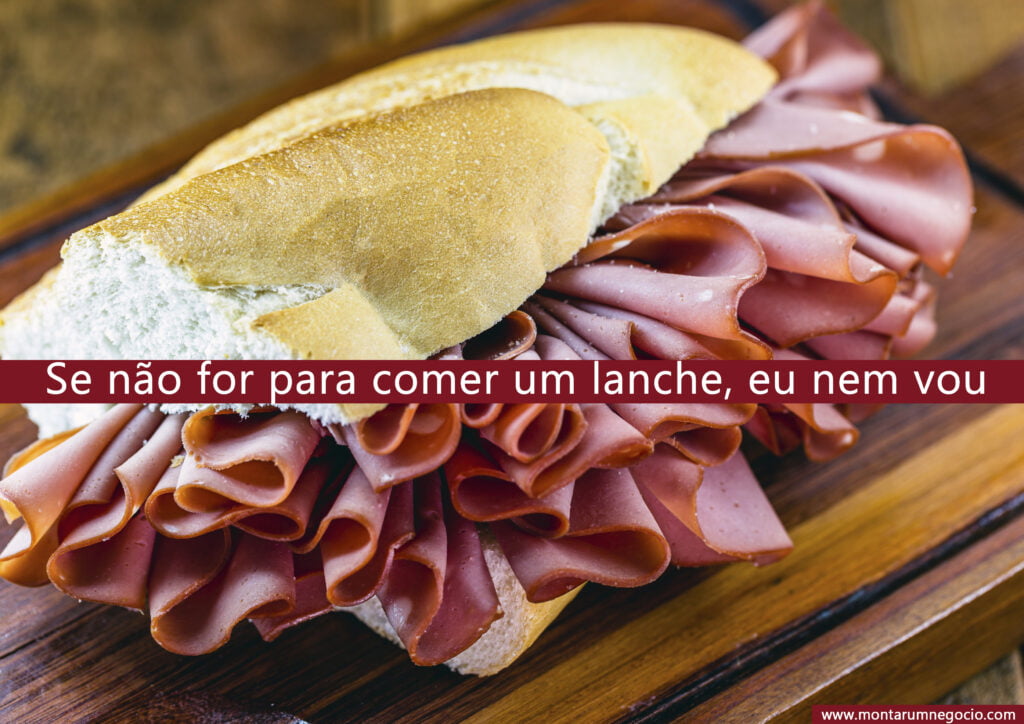 texto para divulgar lanches