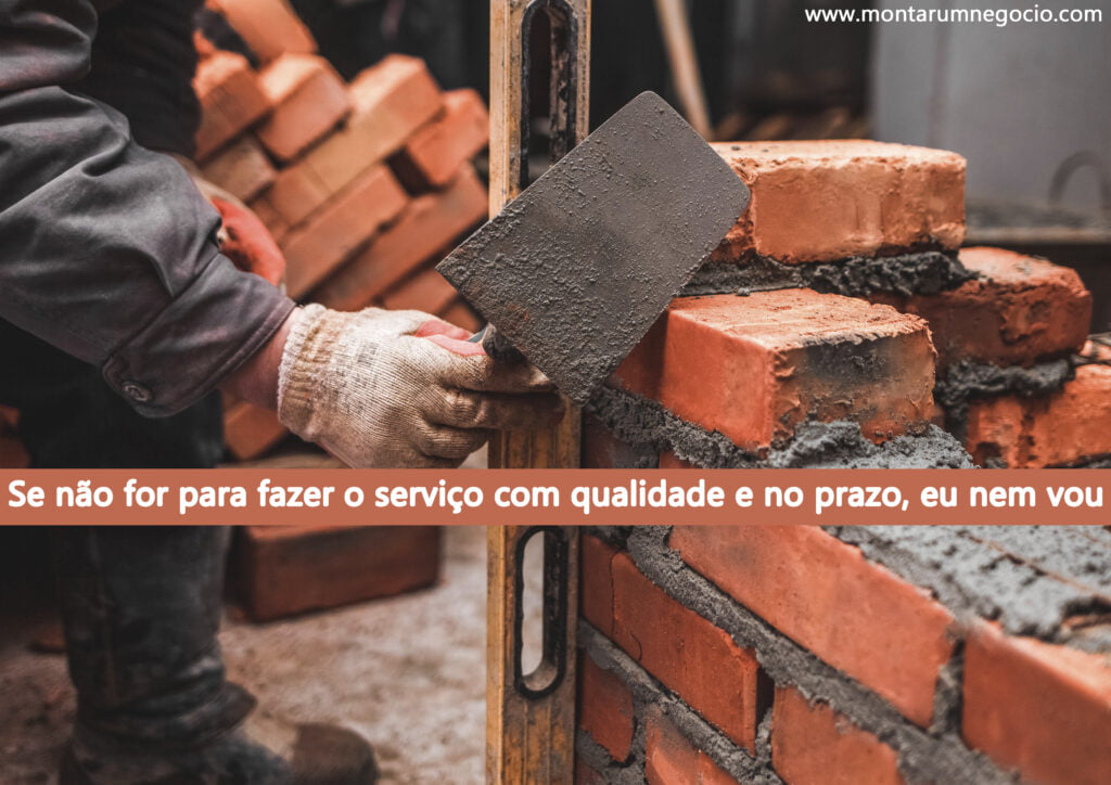 Frases para divulgar trabalho de pedreiro