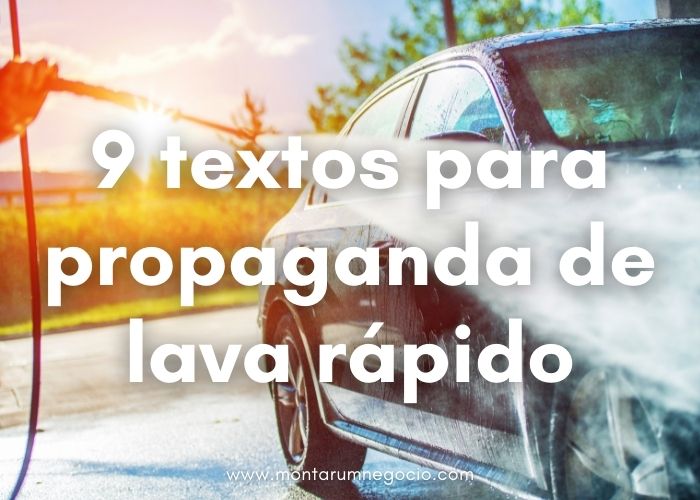 Texto para propaganda de lava rápido