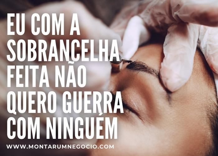 frases para divulgação de designer de sobrancelhas