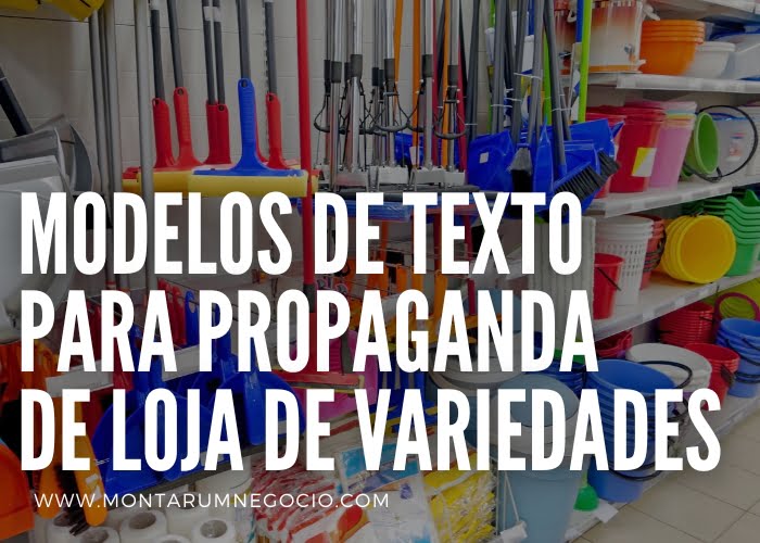 texto pronto para propaganda de loja de variedades