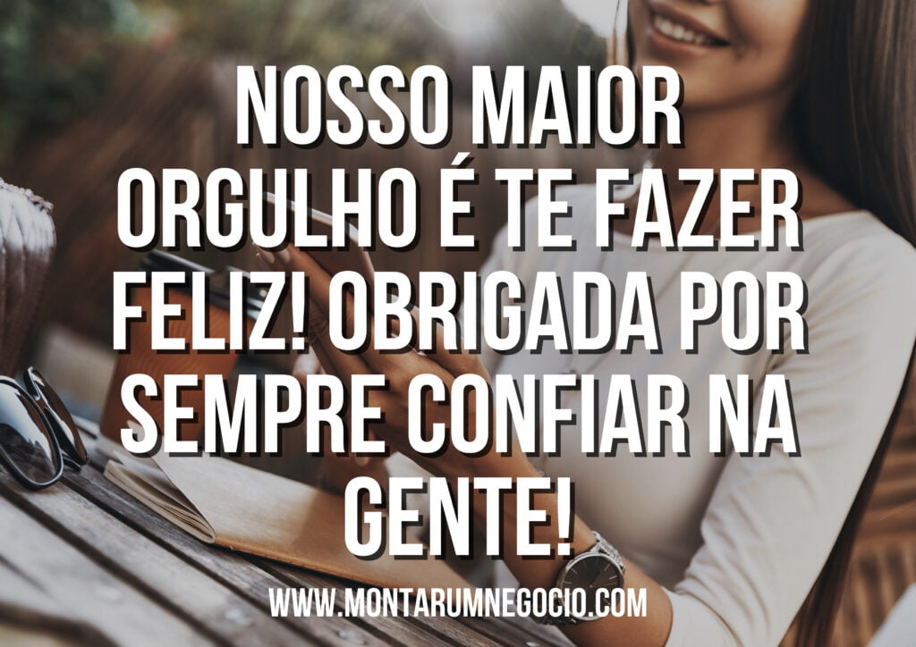 Frases de agradecimento e satisfação