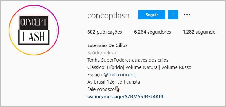 O que colocar na bio de Instagram de cílios