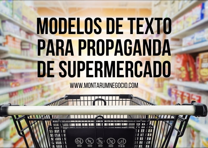 Texto de propaganda de supermercado