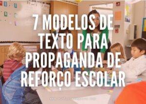 Texto para anúncio de reforço escolar