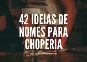 nomes para choperia