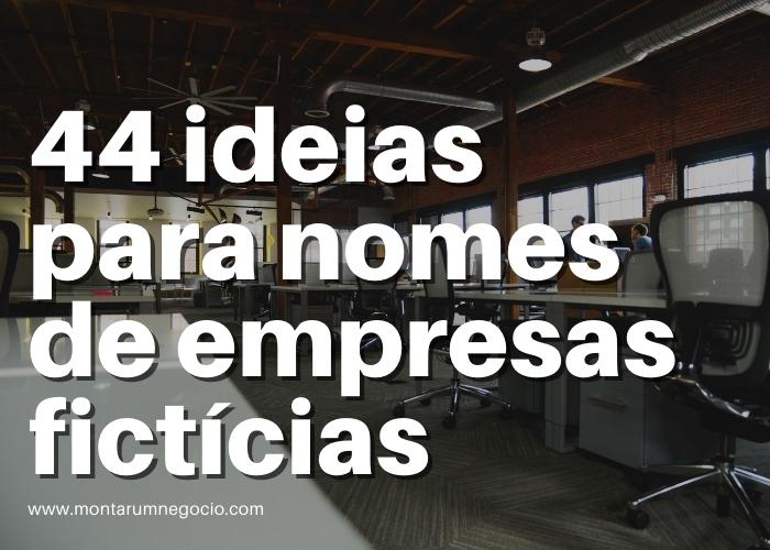 Nomes de empresas fictícias