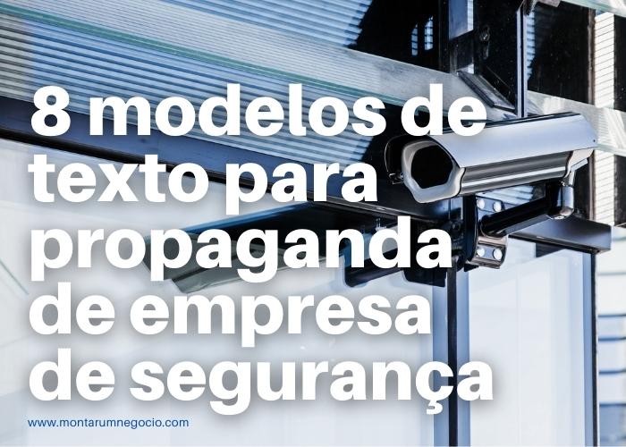 Propaganda de empresa de segurança