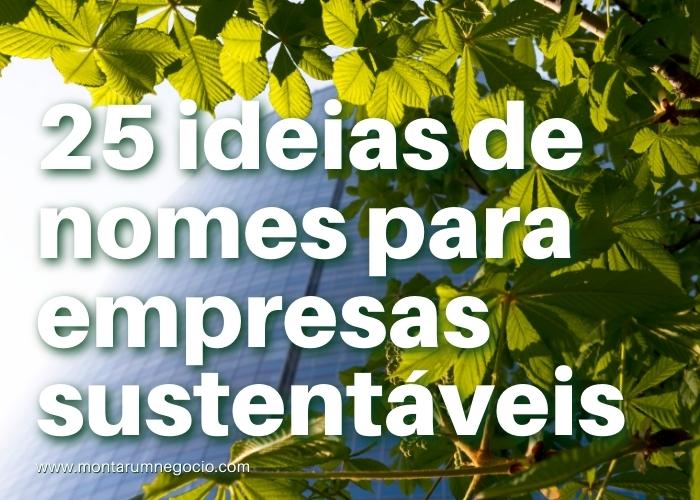 nomes para empresas sustentáveis