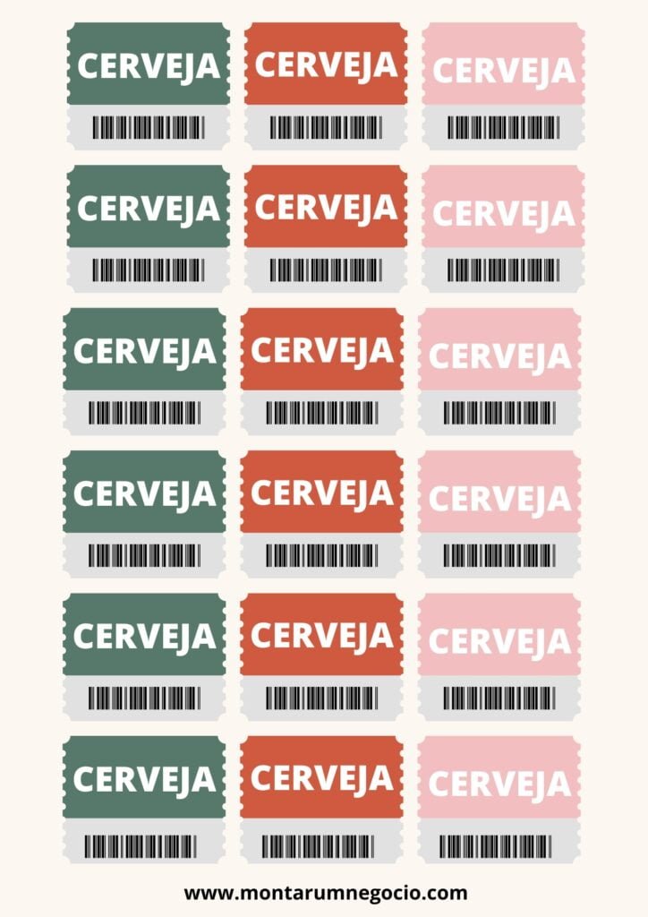 Como fazer ficha para vender cerveja