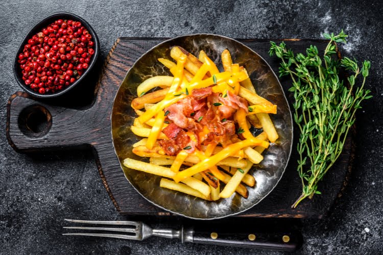 batata frita com calabresa para vender