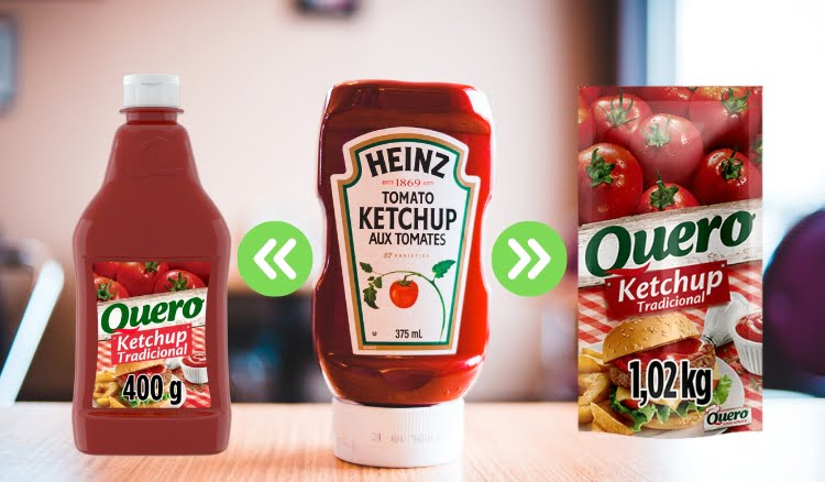 O ketchup Quero é da Heinz