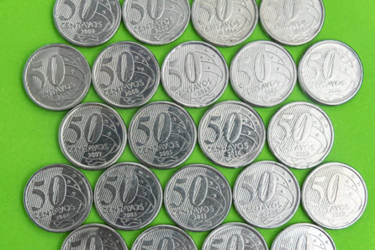 quanto vale a moeda de 50 centavos com a letra A