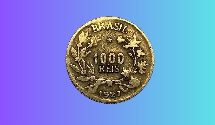 Veja quanto vale a moeda de 1000 Réis de 1927